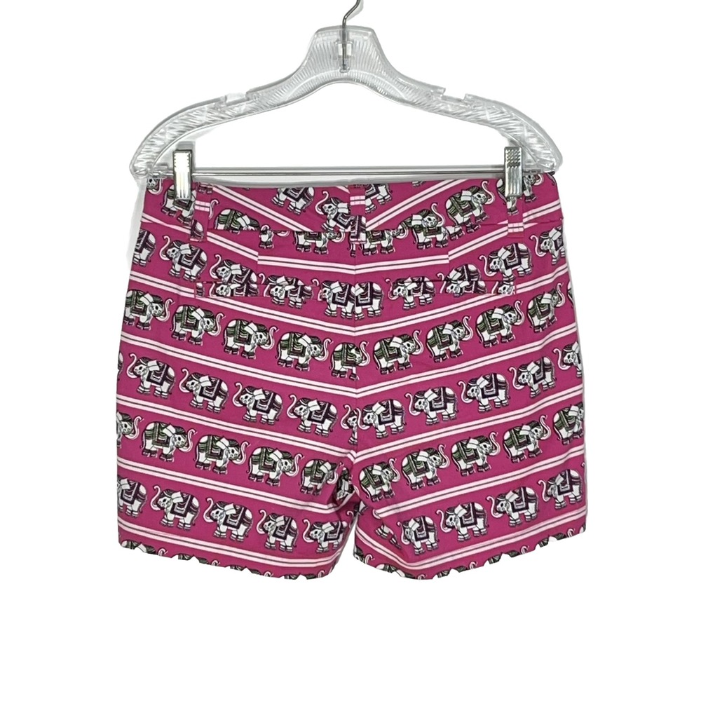 Crown Ivy Pink Elephant Print Shorts Women's Size 4 Flat Front Casual Shorts - Picture 8 of 8